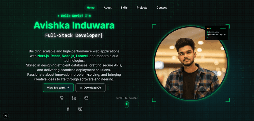 Portfolio V2 – Modern Cyberpunk Portfolio